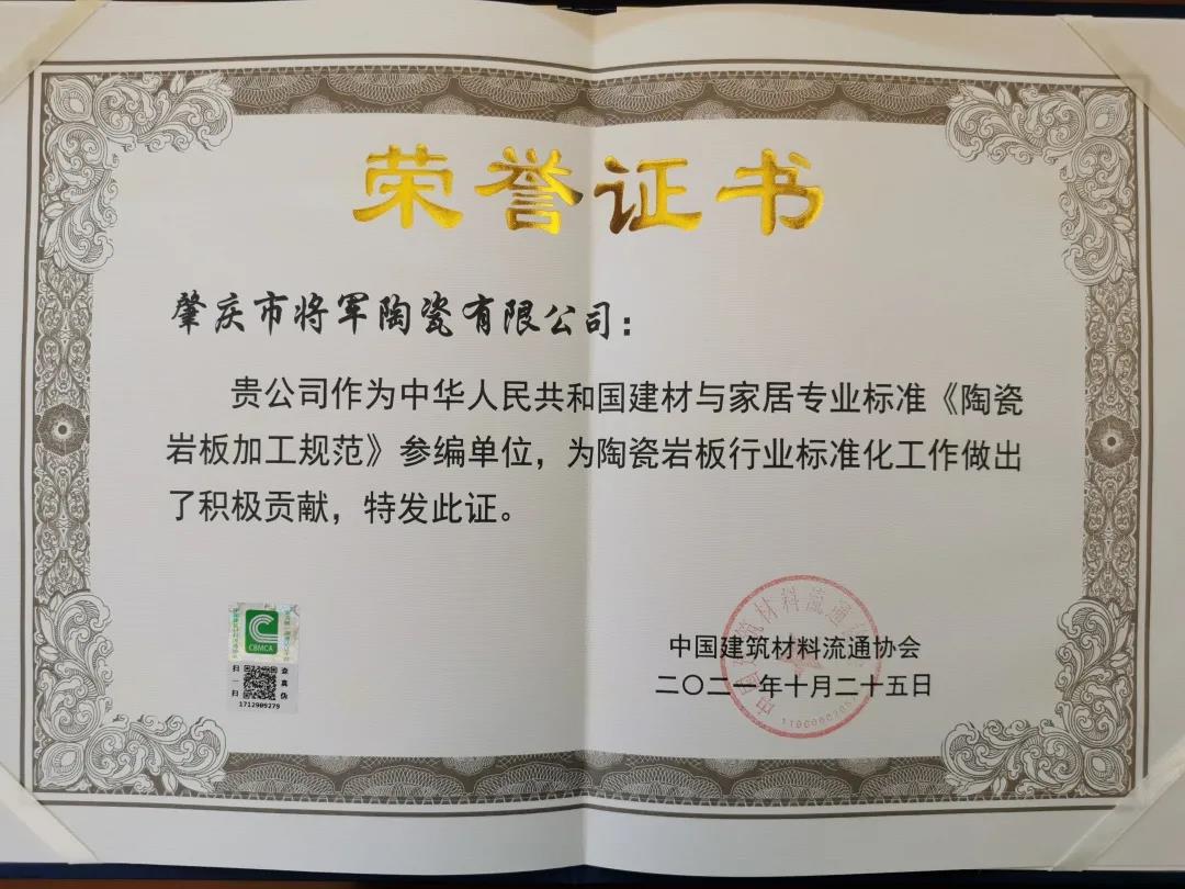 行業(yè)標(biāo)桿 | 將軍陶瓷集團參編起草的《陶瓷巖板加工規(guī)范》標(biāo)準(zhǔn)通過審定驗收！(圖5)