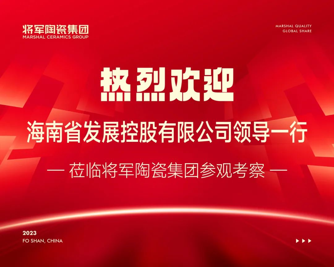 共筑美好丨海南省發(fā)展控股有限公司領(lǐng)導(dǎo)蒞臨大將軍瓷磚參觀(guān)考察